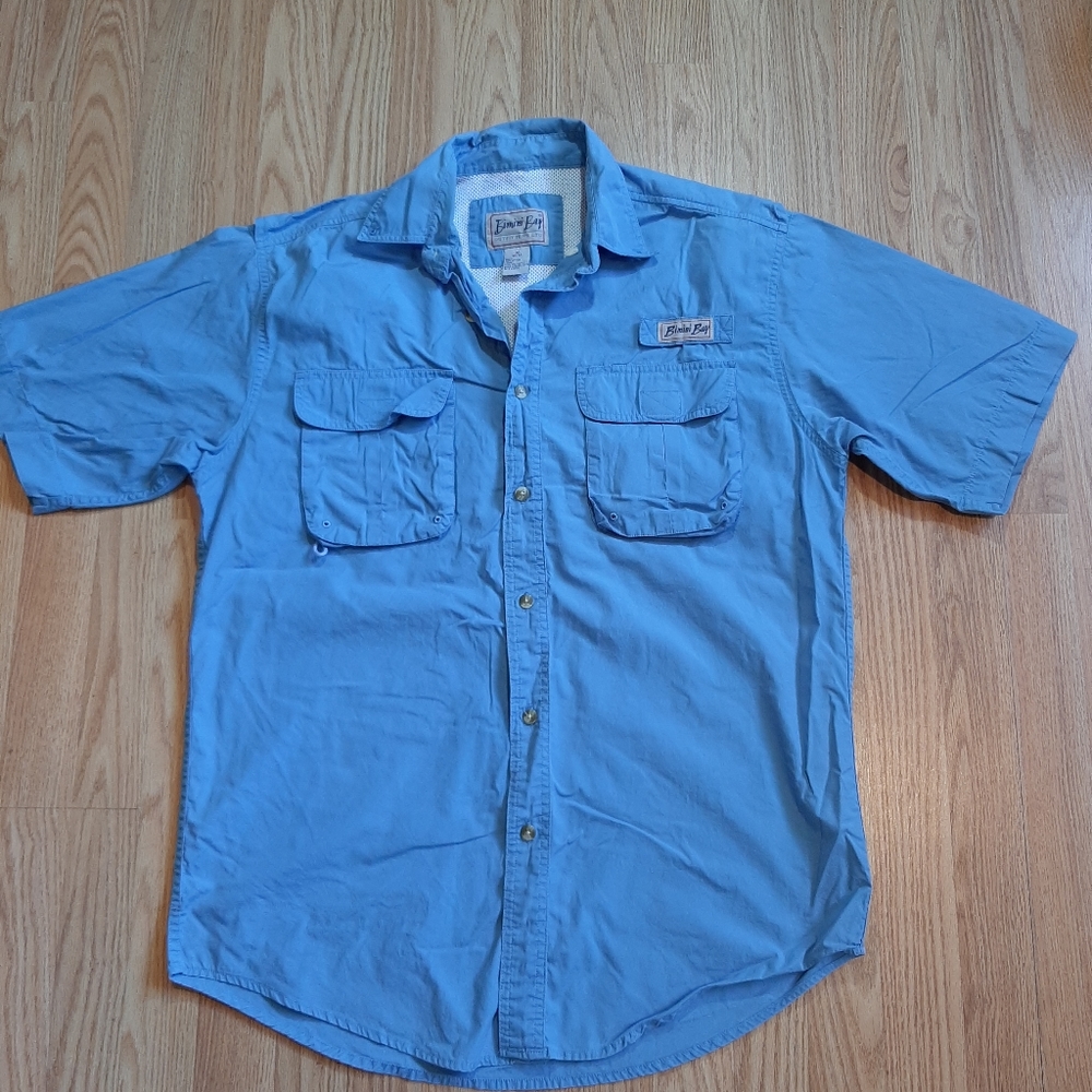 Bimini Bay Outfitters Short Sleeve Button Vented Fishing Shirt